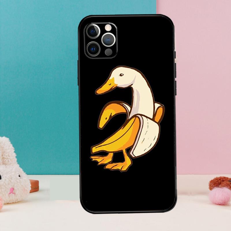 Vtipná banánová kryt na telefon s kreslenými memy pro iPhone 17 Air 16 15 14 13 12 11 Pro Max 12 13 mini 15 16 Plus 16e Kryt Coque