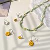 Women's Daily Floral Mood Earrings and Necklace Set