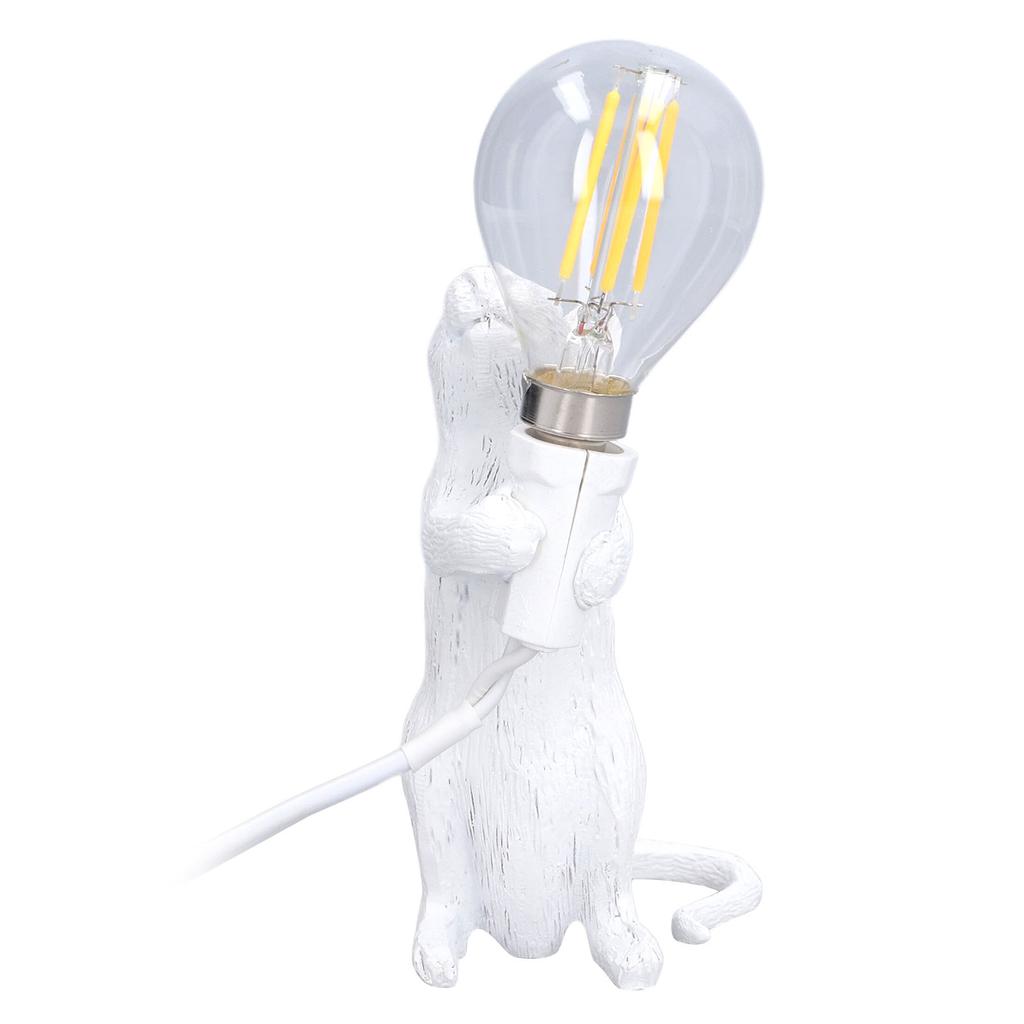 Animal Lamp Soft Lighting Simple Operation Lifelike Image Modern Resin Mouse Lamp for Home Cafe