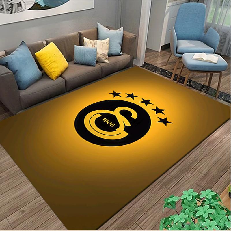 [1pc Galatasaray SK Office Carpet] Easy Maintenance Chair Rug for Conference Room Use, Durable Area Sofa Floor Mat