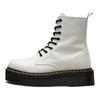 Dr. Martens Jadon Bottes à plateforme en cuir lisse Blanc Baskets unisexes 15265100