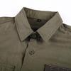 Camisa militar casual masculina de primavera e outono, camisa de manga comprida de algodão puro, camisa de tamanho grande para homens