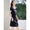 MOHAN YIMEI 2026 Summer Ruched Waist Little Black Dress