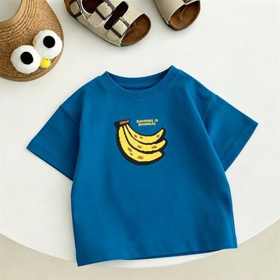 Short Sleeve Tops Children New Design Tshirt Summer Clothes Baby Boys Girls Lovely Fashion Wear Toddler Blue Red Brown Tees