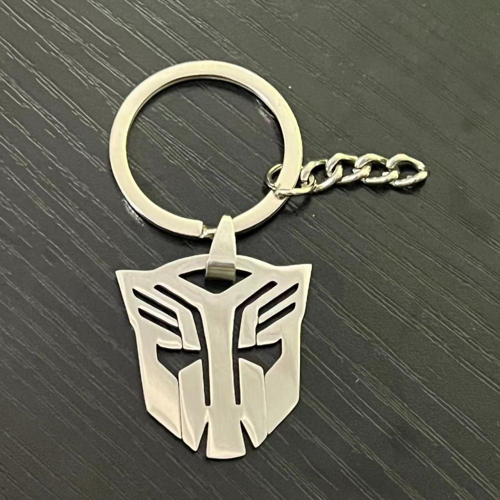 HNSP Anime Movies Autobots Sign Stainless Steel Pendant Chain Necklace For Men Boy Zircon Accessories Gifts