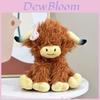 Highland Cow Plush Toy With Butterfly Bow For Kids And Collectors