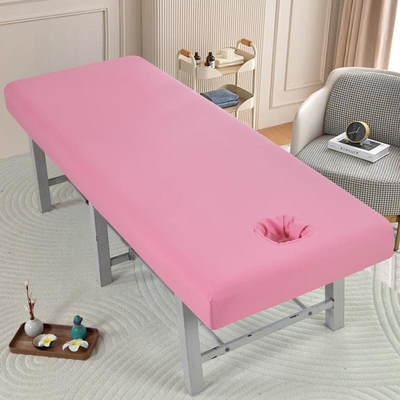 

Waterproof and Oil Resistant Bed Sheet Beauty Salon Massage Special Breathable and Perforated Flat Bed Sheets for Spa Clubs 60x180cm Round head