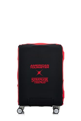 American Tourister Stranger Things Dehnbarer Kofferbezug für mittlere Koffer, Schwarz