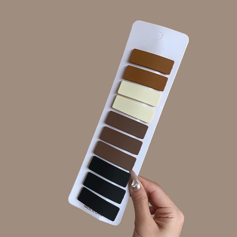 10pcs/set Matt Black Bobby Pins Women Make Up Hair Clip Barretttes Alloy Hairpin Big Water-drop Geometric Non-slip Styling Tools