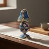 Caixa de Joias em Forma de Lâmpada Acabamento Esmaltado Lâmpada de Mesa Vintage Decoração para Casa Decoração de Casa Cristais Embutidos para Cômoda, Mesa