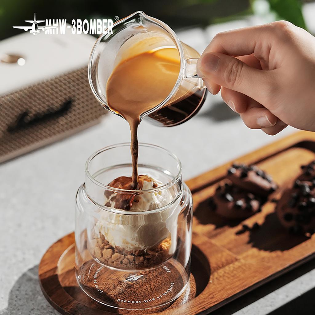 MHW-3BOMBER DW Series Glass Cup Double Wall Glass Coffee Mugs Borosilicate Glass Espresso Cups Professional Barista Accessories