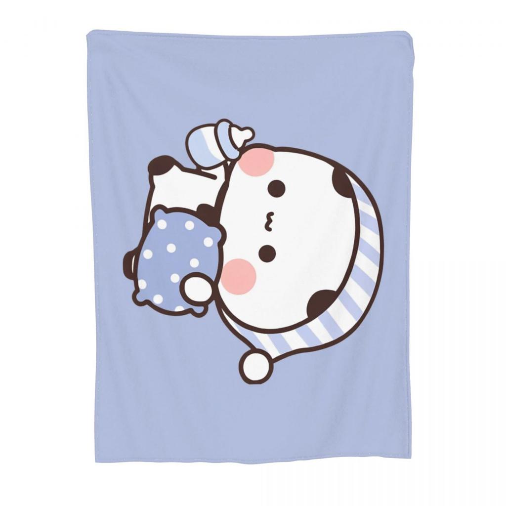 Bubu Dudu Going To Sleep Blanket Flannel All Season Panda and Bear Portable Soft Throw Blanket for Bedding Bedroom Quilt