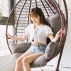 Hanging Basket Seat Cushion with Thickened Backrest - Swing & Rocking Chair Cushion for Indoor/Outdoor Use