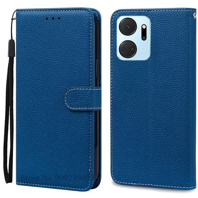 

Чехол для Honor X7A Чехол для Huawei Honor X7A Силиконовый кожаный чехол-кошелек Чехол для телефона Honor X7A Coque Fundas Shell For Honor X7A темно-синий