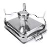 Quadratischer Buffet-Herd aus Edelstahl, Chafing Dish, Buffet-Öfen, Caterer, Speisenwärmer, Brenner, Tablett, Hochzeit, Party, 4 Packungen, 6 l