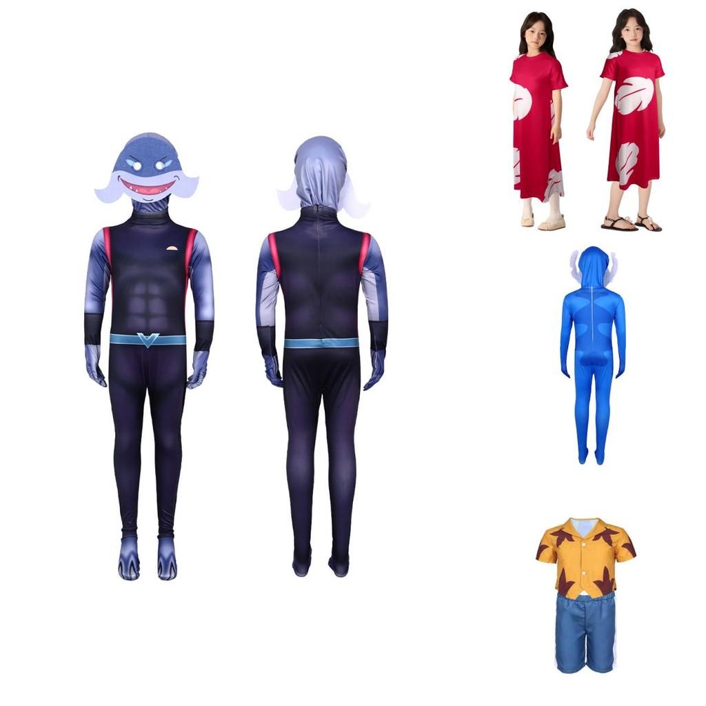 Lilo Stitch Kids Cosplay Costume For Stage Performance In Soft Milk Silk Fabric
