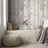 Retro Faux Wood Plank Paper Peel And Stick Wallpaper Self-adhesive Light Grey Wood Grain Wallpaper Roll For Old House Renovation