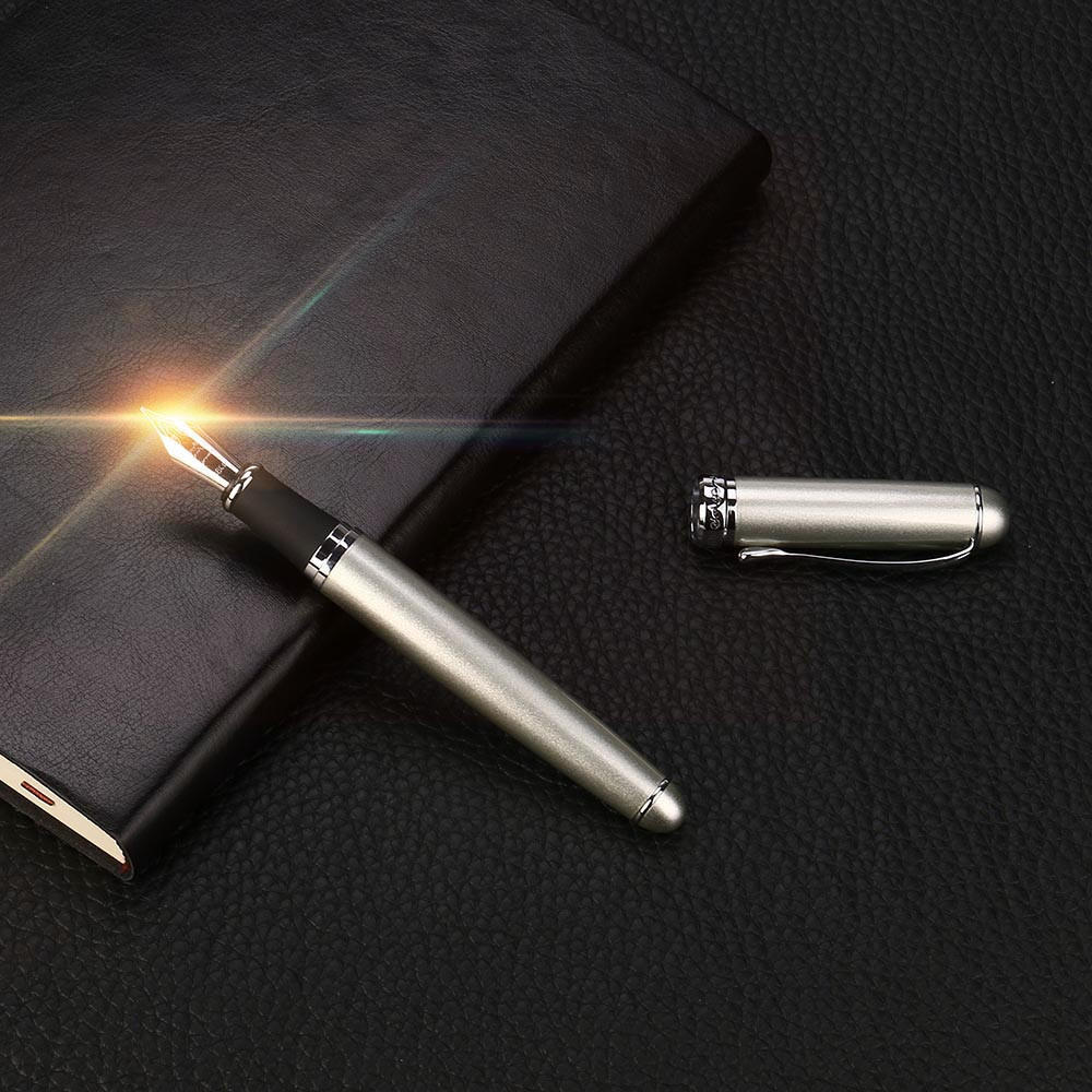 Matte Frosted Deluxe Black JinHao X750 Füllfederhalter, 0,5 mm extrafeine Spitze