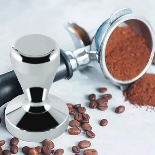TAMOSH Stainless Steel Coffee Tamper, Barista Espresso Tamper, 49mm, Base Coffee Bean Press