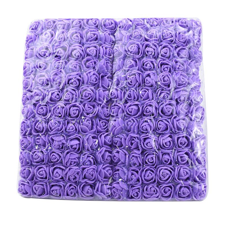 144pcs Artificial Flower PE Rose Outdoor UV Protection Garden Arch Wreath Wedding Home Diy Gift Box Festival Scrapbook Car Decor