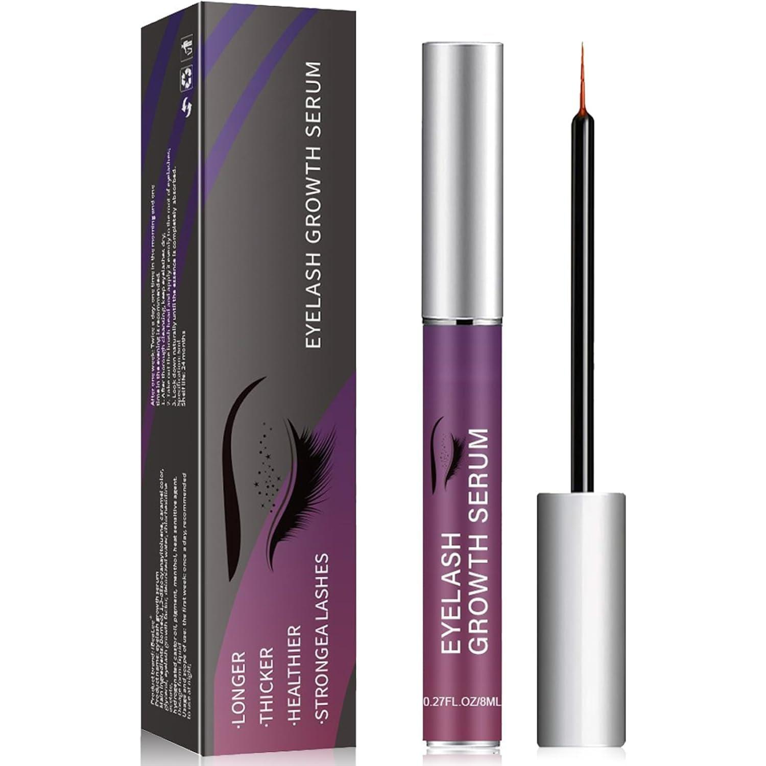 Eyelash Growth Serum & Eyebrow Serum for Rapid Brow & Lash Growth, 8ml Nourishing Formula for Thick Natural Lashes, Gentle Easy Application S001