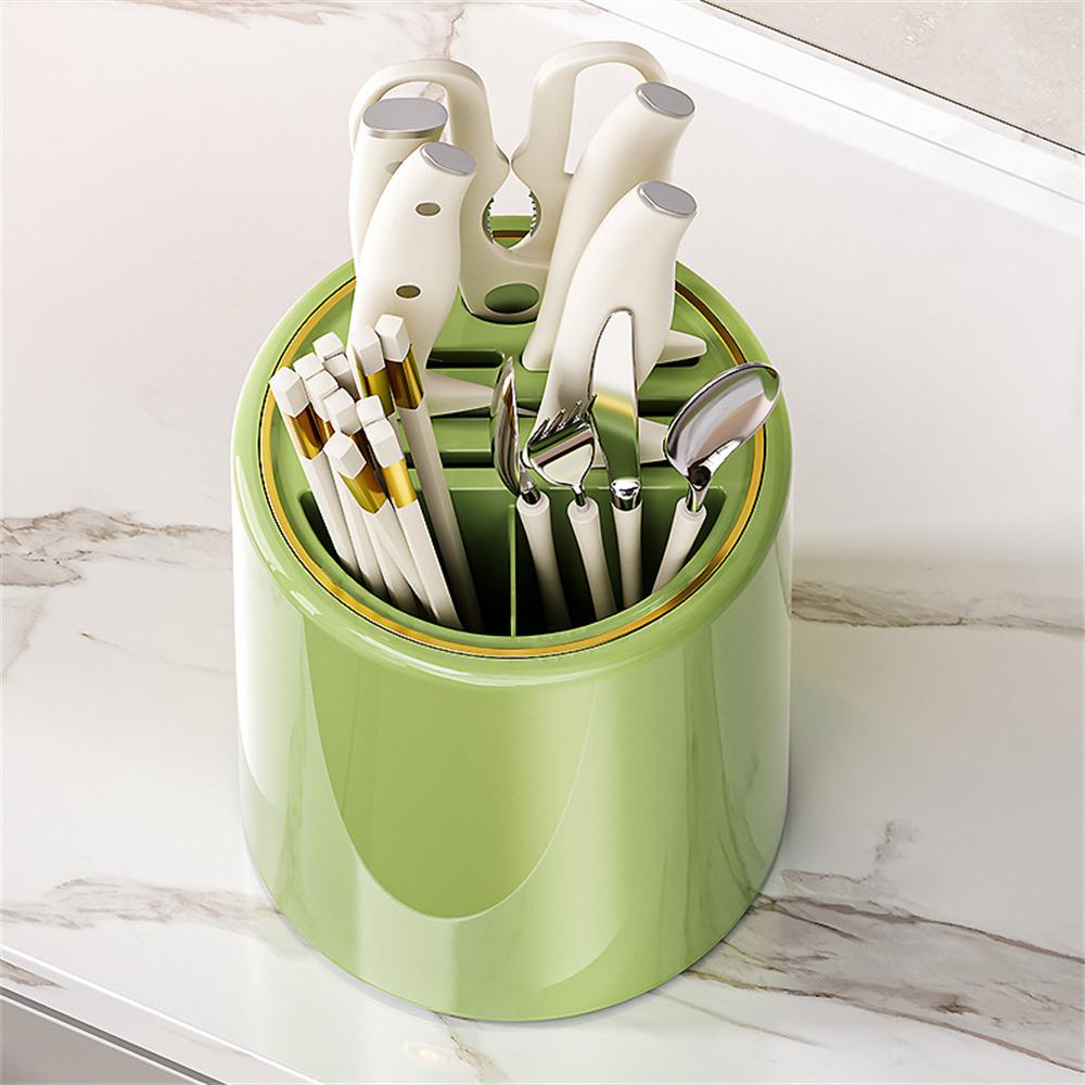 

Chopstick Cage To Rotate One-piece High Capacity Storage Rack Knife Block Multifunction Drain Kitchen Storage Knife Holder