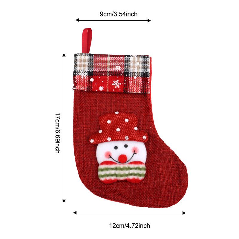 Green Knitted Small Christmas Stocking for Home Decoration and Mall Window Display