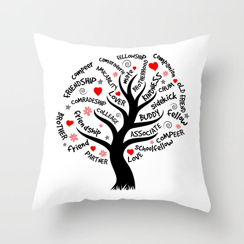 Home Furnishings Simple Golden Sofa Pillow Cover Digitally Printed Car Cushion Cover