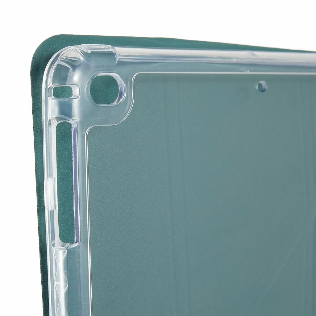 Tablet Case For iPad 9.7-inch (2018)/(2017)/Air 2/Air (2013) , Origami Stand Clear Back PU Leather Cover
