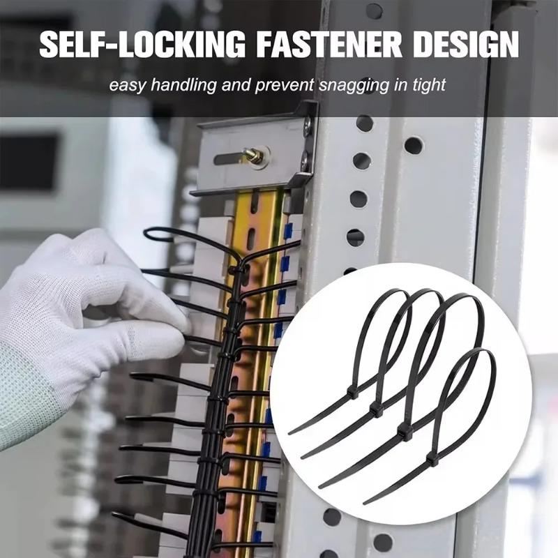 Strong Nylon Cable Tie Self-locking Cord Ties Adjustable Cables Fastening Loop Home Office Organizer Plastic Wire Zip Ties Wraps