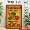Retro Vegetable Tin Sign Metal Poster Wall Art for Kitchen Bar German Decor