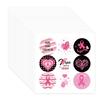 Ribbon Sticker Breasts Cancer Awareness Label Sticker Support Group Sticker for Event Decoration