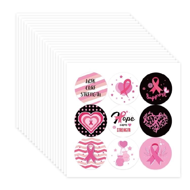 

Breasts Cancer Awareness Sticker Pink Sticker Ribbon Sticker Support Group Sticker for Fundraising 1
