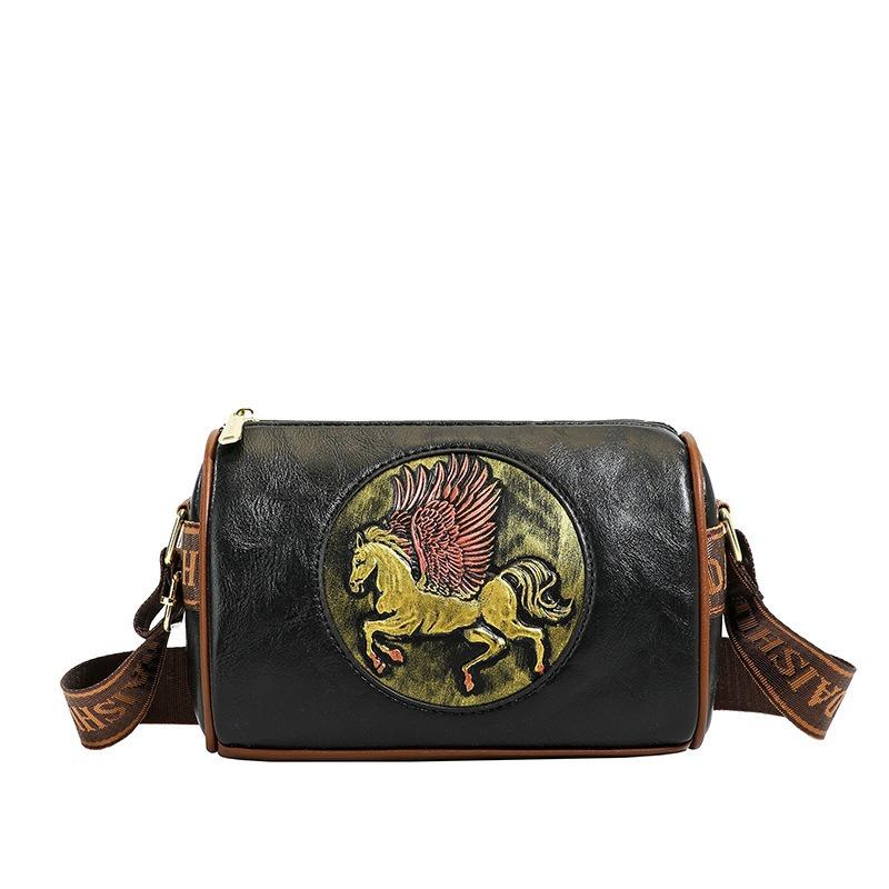 Klasická retro dámska crossbody kabelka s veľkou kapacitou, jednoduchá denná kabelka cez rameno, mäkká kožená jednofarebná, všetko