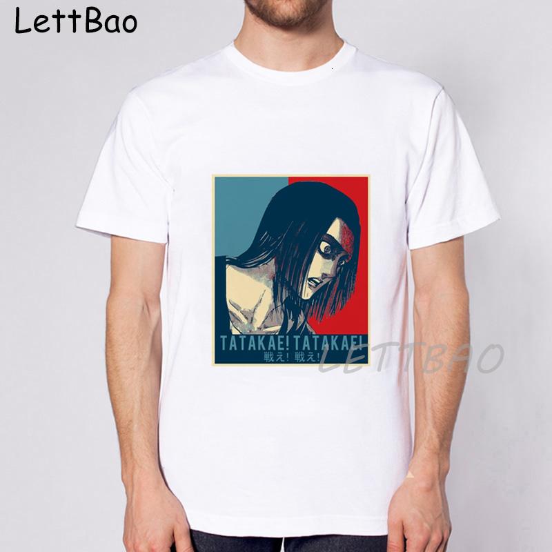 Fashion Japanese Anime Attack On Titan T Shirt Men Funny Cartoon Cool T Shirt Summer Casual