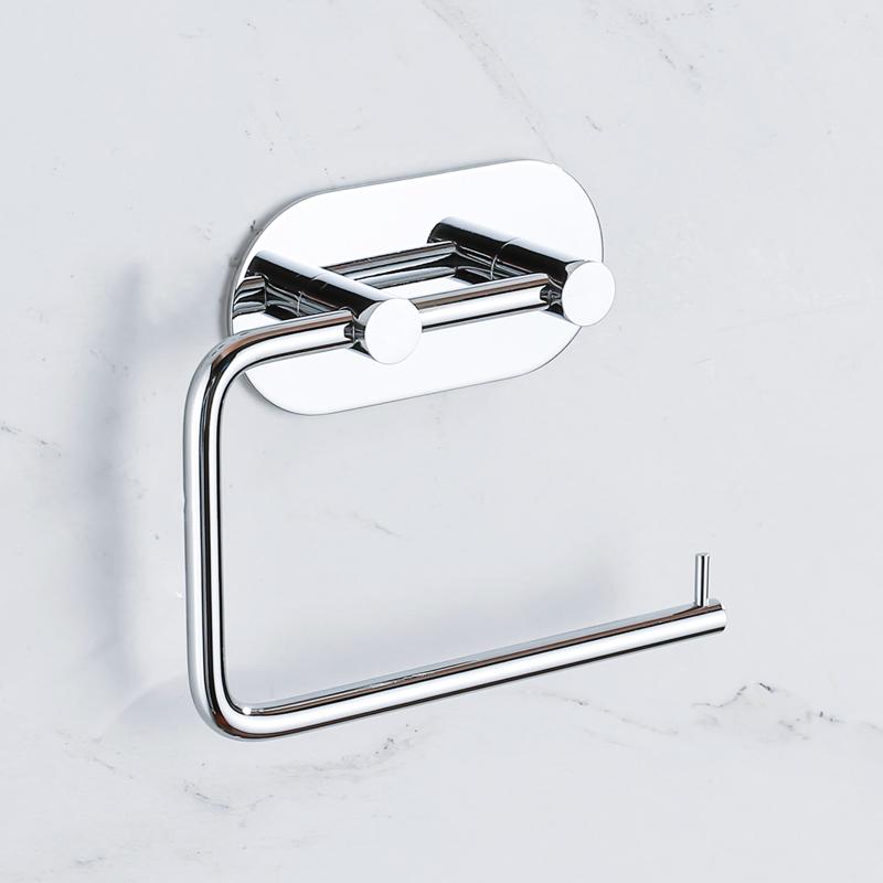 Stainless Steel Self Adhesive Toilet Paper Holder No Drilll Wc Wall Tissue Storage Bathroom Accessories Organization