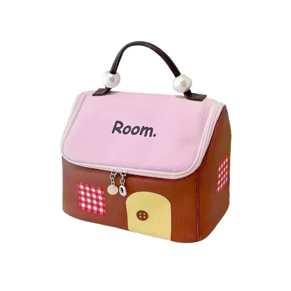 Portable Cosmetic Storage Bag Women s Handbag Waterproof Bag Capacity Bag Makeup Large Toiletry Canvas R2U7