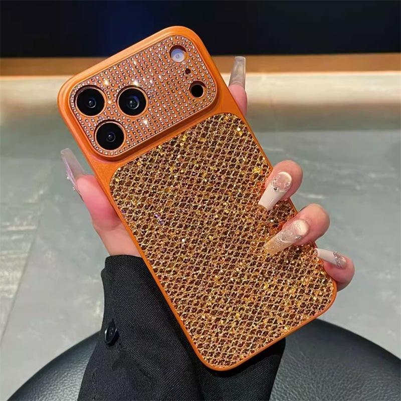 Diamond-Studded Sequin Case for iPhone 17 Pro/16 Pro with Inlaid Lens Design for 15 Pro/14 Pro