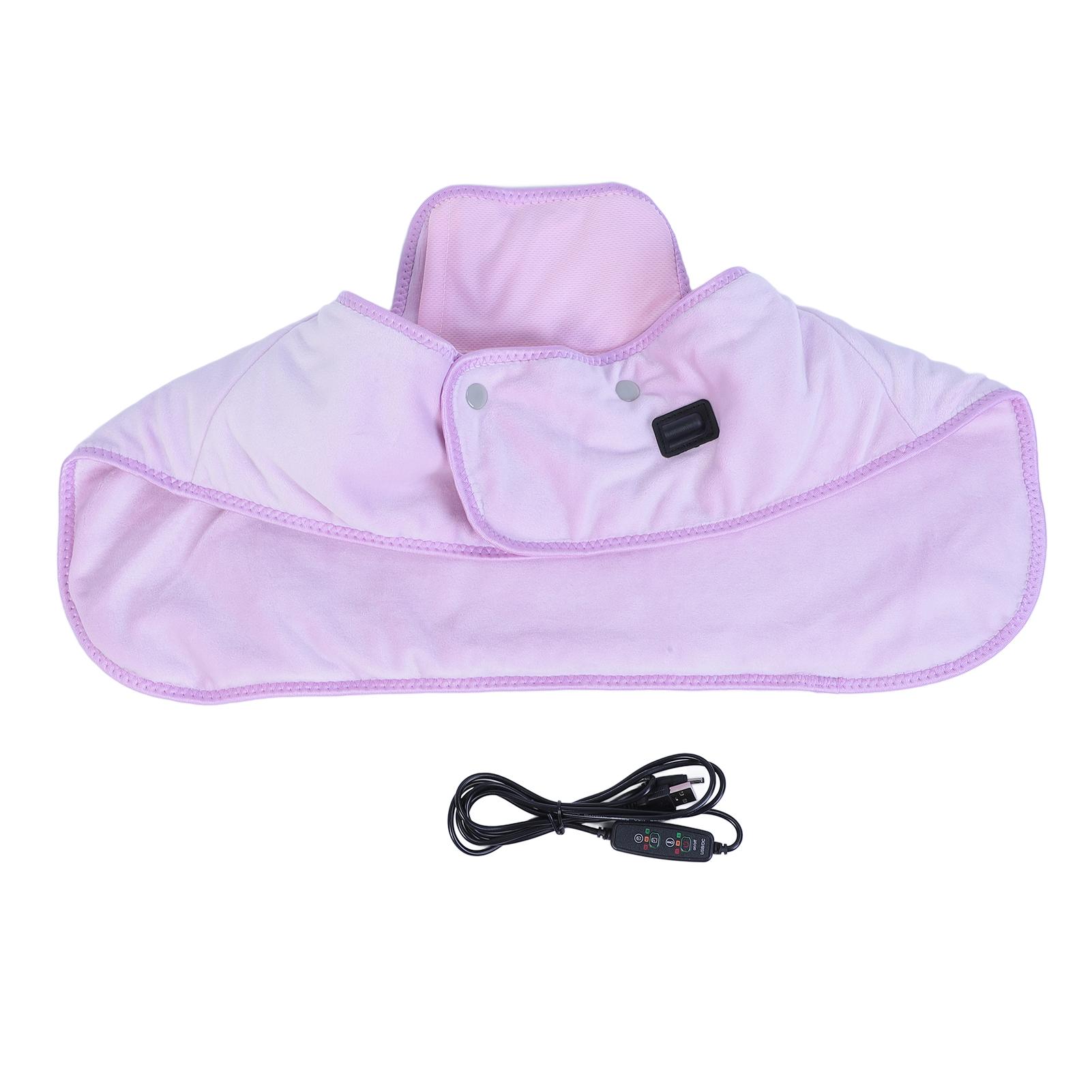 

Electric Neck Shoulder Heating Pad 3 Temperature Settings 3 Timers Heated Neck Wrap for Muscle Fatig Purple