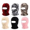 Comfortable Knitted Ski Mask Windproof Solid Color Winter Balaclava Warm Neck Hat Unisex