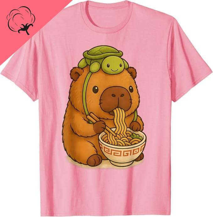 I Love Capybaras mens Casual Short Sleeved Round Neck Tshirt for Spring and Summer Clothing Top Y2k Clothes 100 Cotton Goth