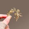 Elegance Persimmon Enamel Brooch: Pastoral-Style Chinese Corsage Pin for Women