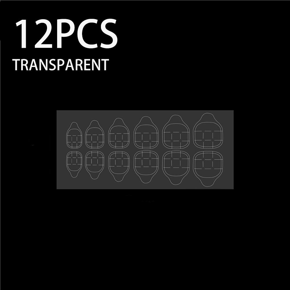 

Nail Art Jelly Double-Sided Adhesive Tabs-12/120PCS (Printed Transparent Gel) for Press-On Nails — Waterproof Jelly Stickers