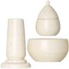 Ceramic Arte White Mikage Buddhist Altar Set (3-Piece Set: Vase, Incense Burner, and Candle Holder with Fire Extinguisher Lid) Made In Japan, Small,