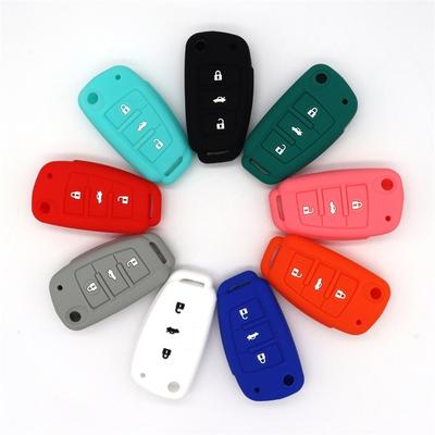 Car Key Silicone Cover Is Suitable for Chery Tiggo 3 Arrizo 5GT Tiggo 8 Discovery 06 Foldable Three-button Anti-fall