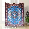 Colorful Geometric Floral Pattern Blanket Flannel Blanket for Bedroom, Living Room, Sofa, and Nap Sofas.