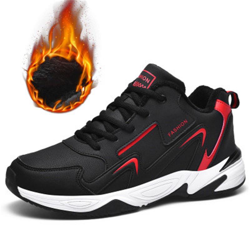 Autumn Winter Men Shoes Big Size 39-48 Outdoor Hiking Walking Footwear Keep Warm Plush Shoes Male Casual Cotton Sneakers