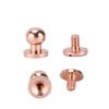 20set Brass Rivets Anti Oxidation Rose Gold Luggage Hardware Accessories for Purse Handbags ShoesLst7x6mm