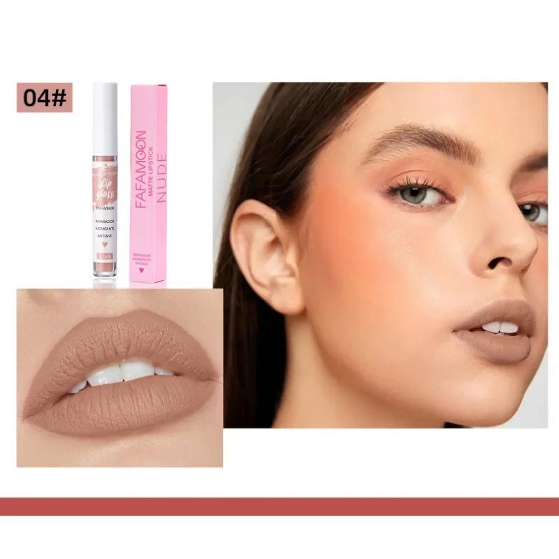 Batom Líquido Matte Vermelho Rosa Maquiagem Brilho Labial Hidratante À Prova d'Água Duradouro Lama Labial Não Transfere Maquiagem Brilho Labial Maquiagem Coreana