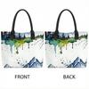  Watercolor Landscape Tote Bag Casual Large Capacity Daily Handbag